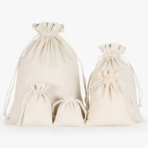 10cm Wholesale Soft 100% Cotton Small Cinch Bags