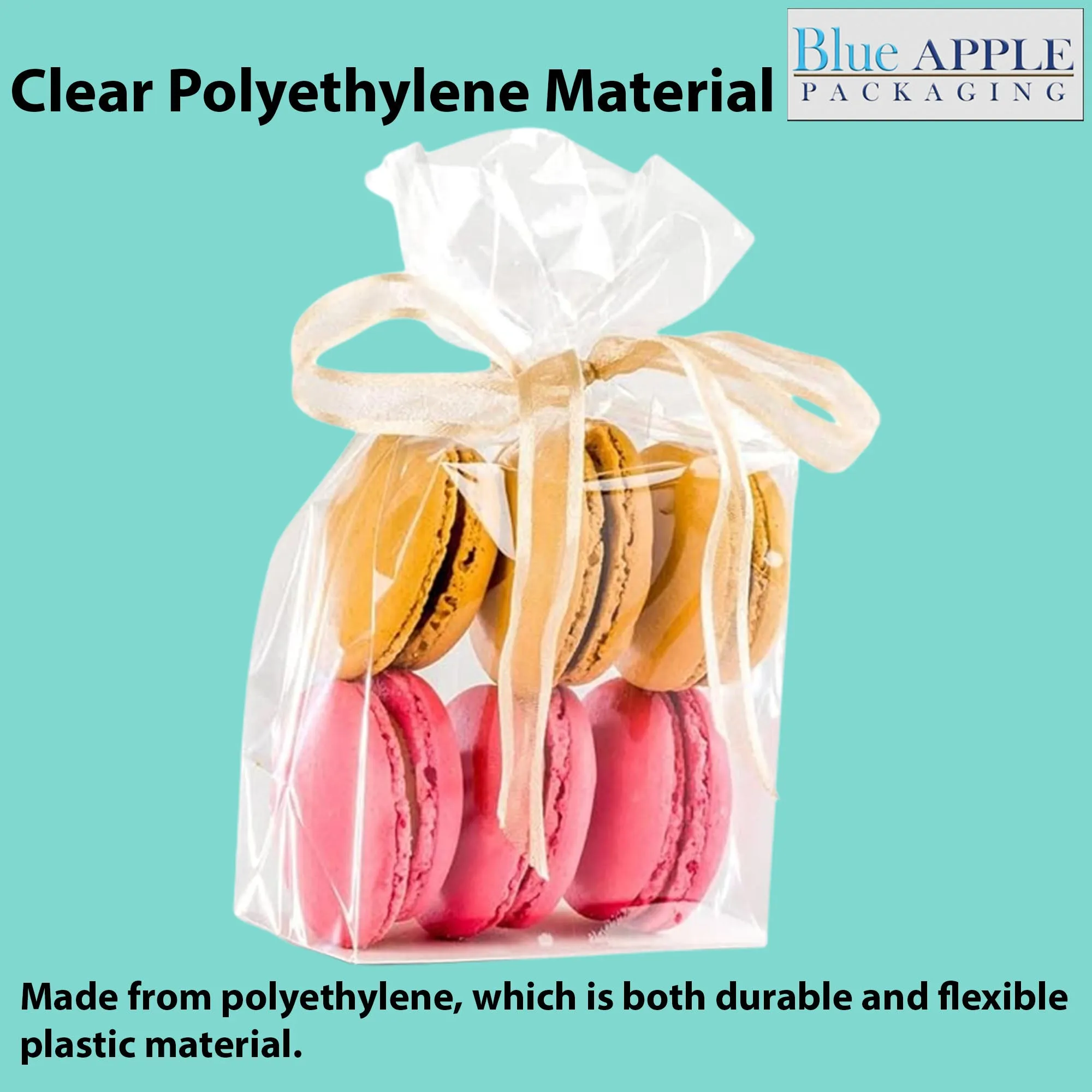12X8X24 inches Gusseted Poly Bags Clear 1.5 Mil Low Density LDPE
