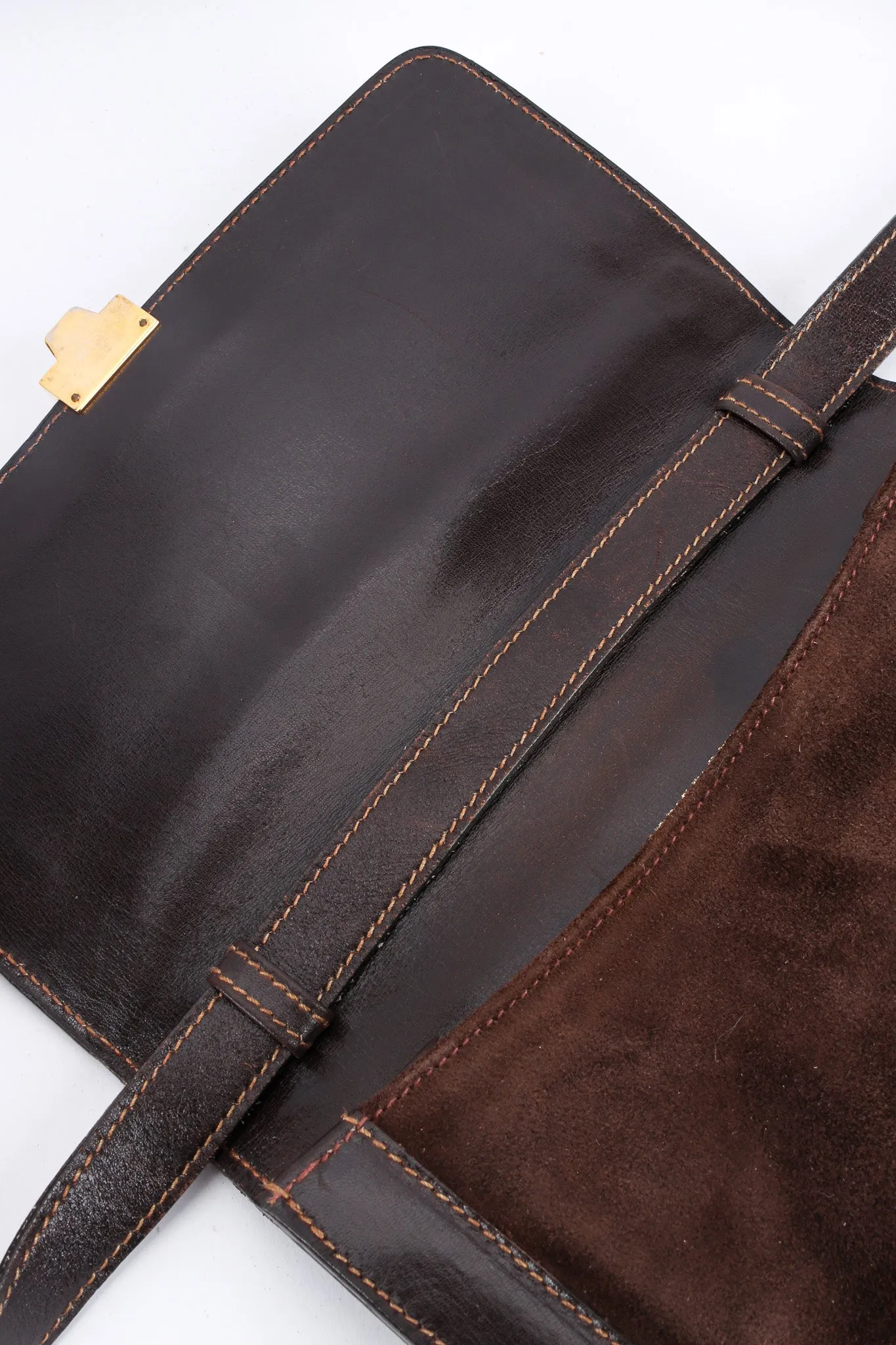 1970s Suede Leather Shoulder Satchel