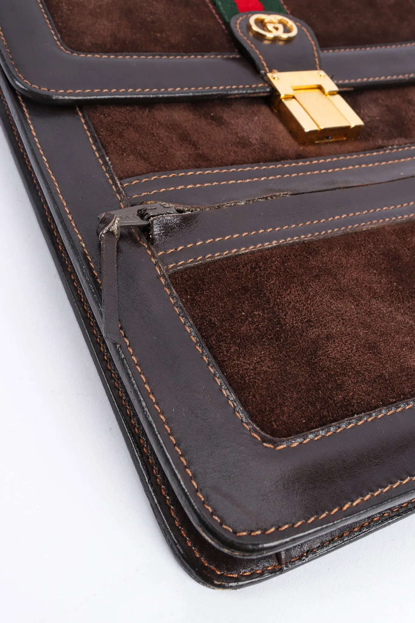 1970s Suede Leather Shoulder Satchel