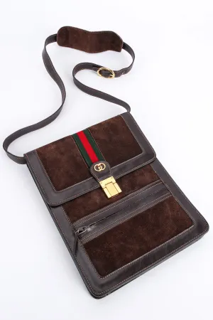 1970s Suede Leather Shoulder Satchel