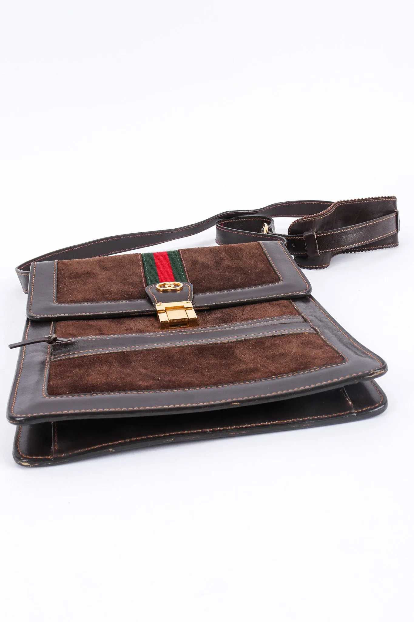 1970s Suede Leather Shoulder Satchel