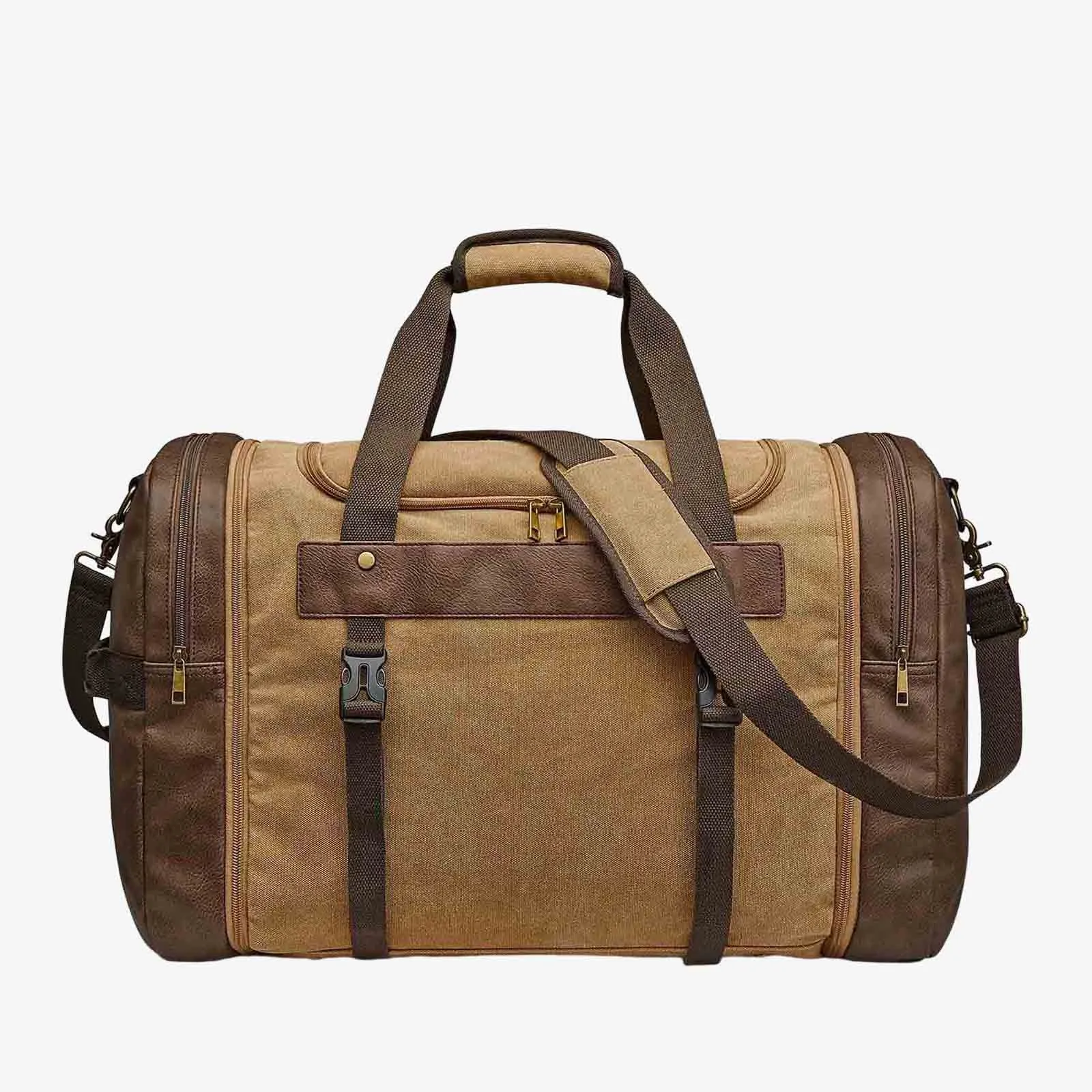 55L Canvas Duffel Bag Expansion Compartment