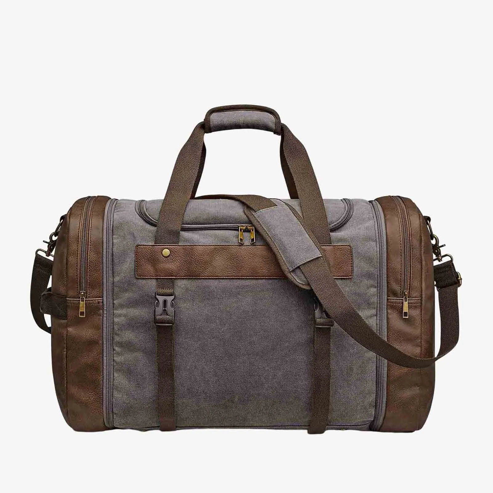 55L Canvas Duffel Bag Expansion Compartment