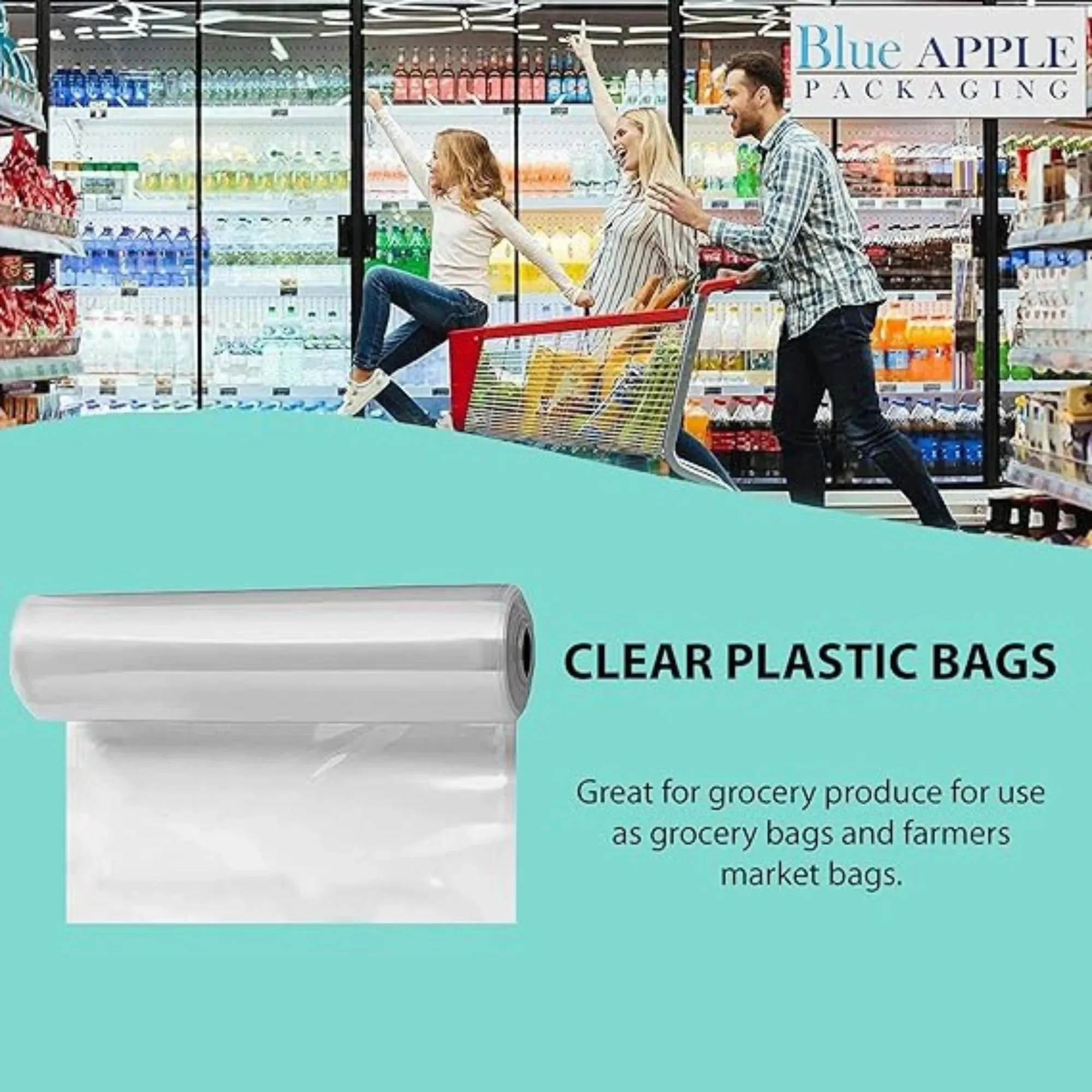 6.5X8 inches Utility Poly Bags with Twist Ties 0.75 mil LDPE