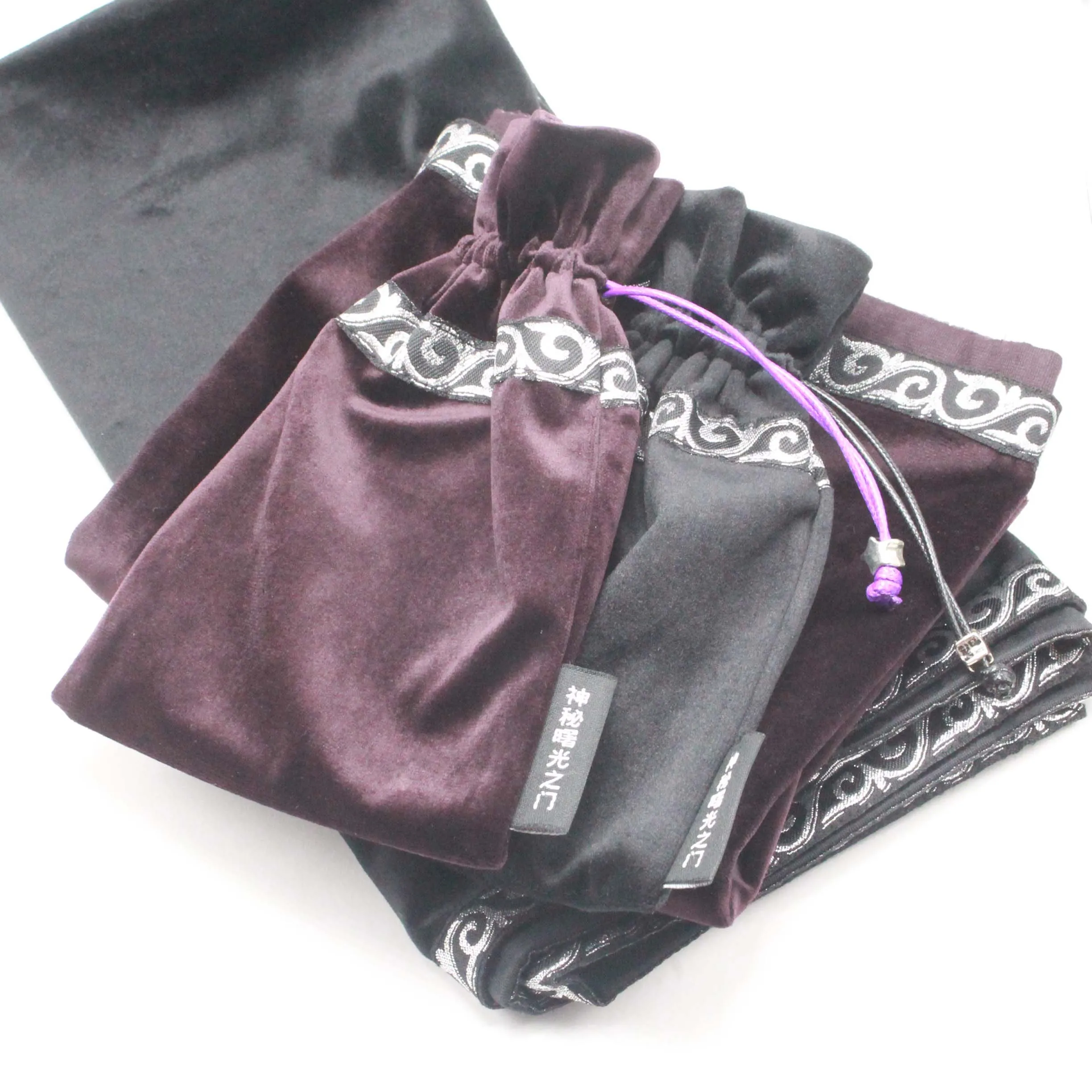 66x66cm Tarot Tablecloth With Bags  High Quality Flocking Fabric , Tarot Board Game Accessories By Hand