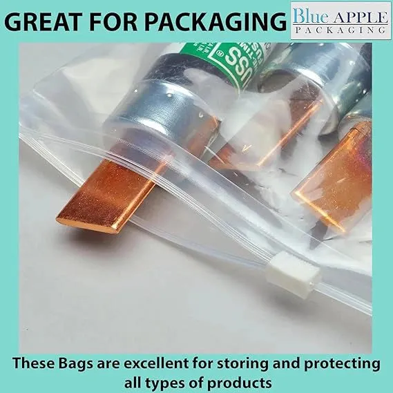 8X10 inches Resealable Poly Bags With Slide Seal 2.75 Mil (LDPE)