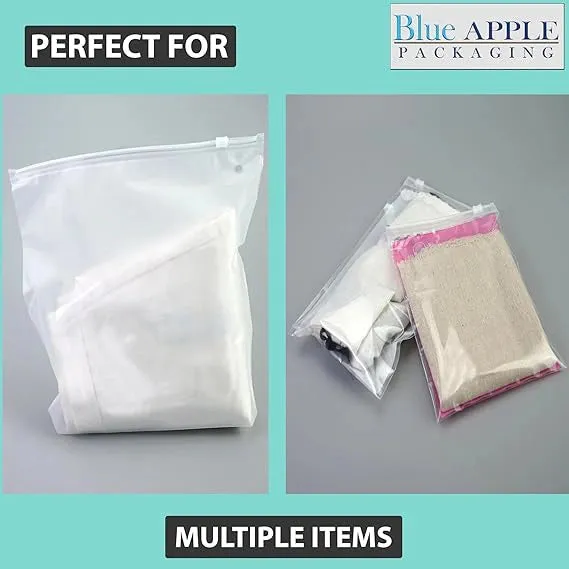 8X10 inches Resealable Poly Bags With Slide Seal 2.75 Mil (LDPE)