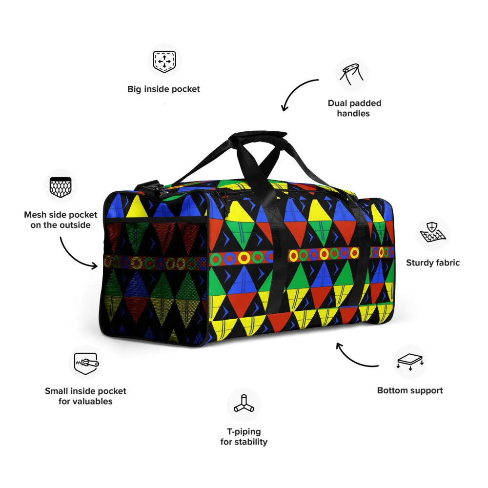 African Tribal Print Duffel Bag - South Africa