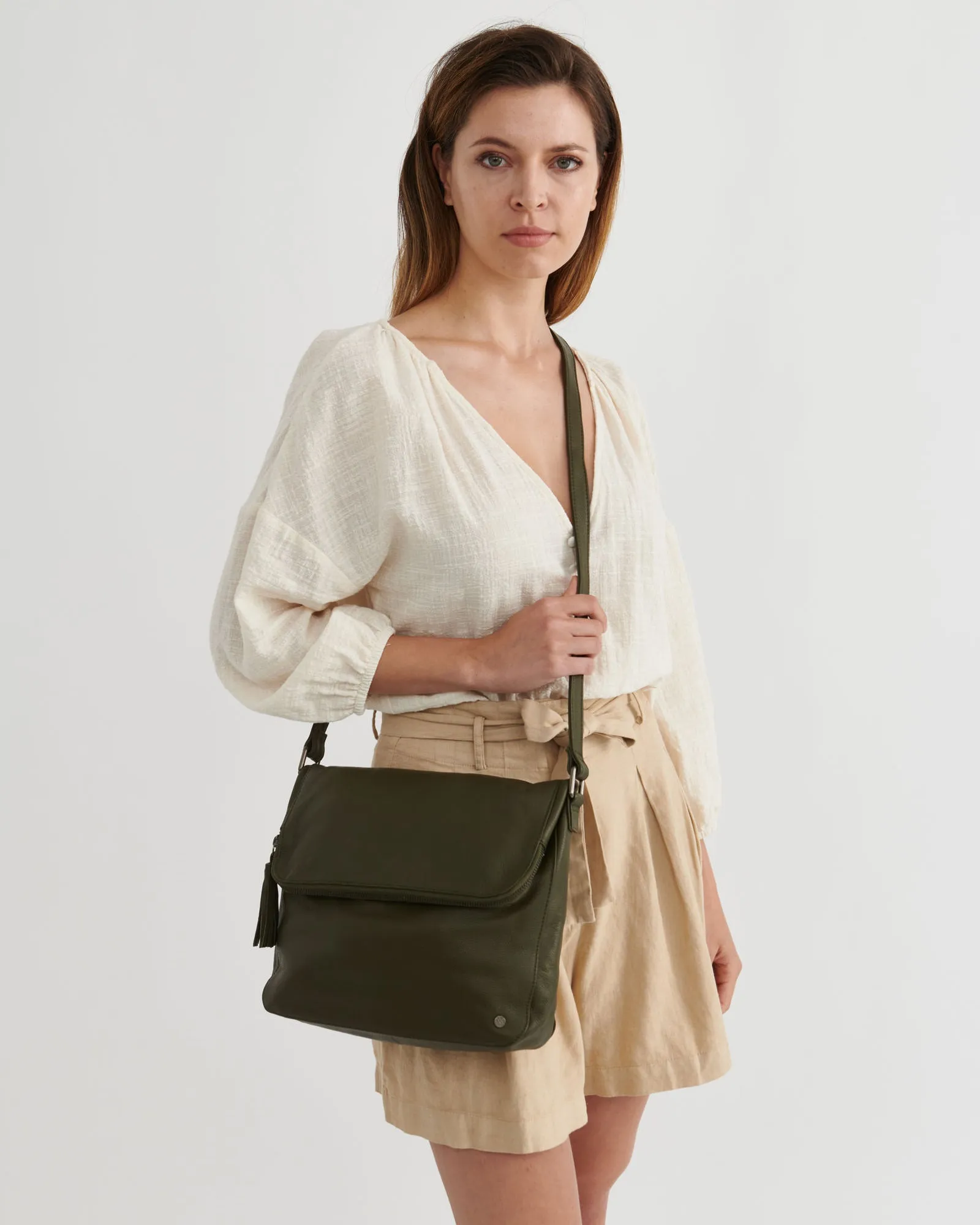 ALEXA SATCHEL BAG | OLIVE