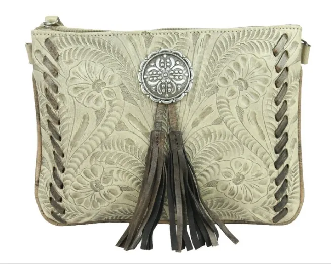 American West Handbag Lariats & Lace Collection: Crossbody Multi-Compartment Bag
