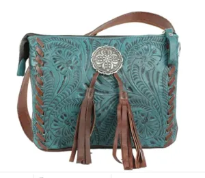 American West Handbag Lariats & Lace Collection: Crossbody Multi-Compartment Bag
