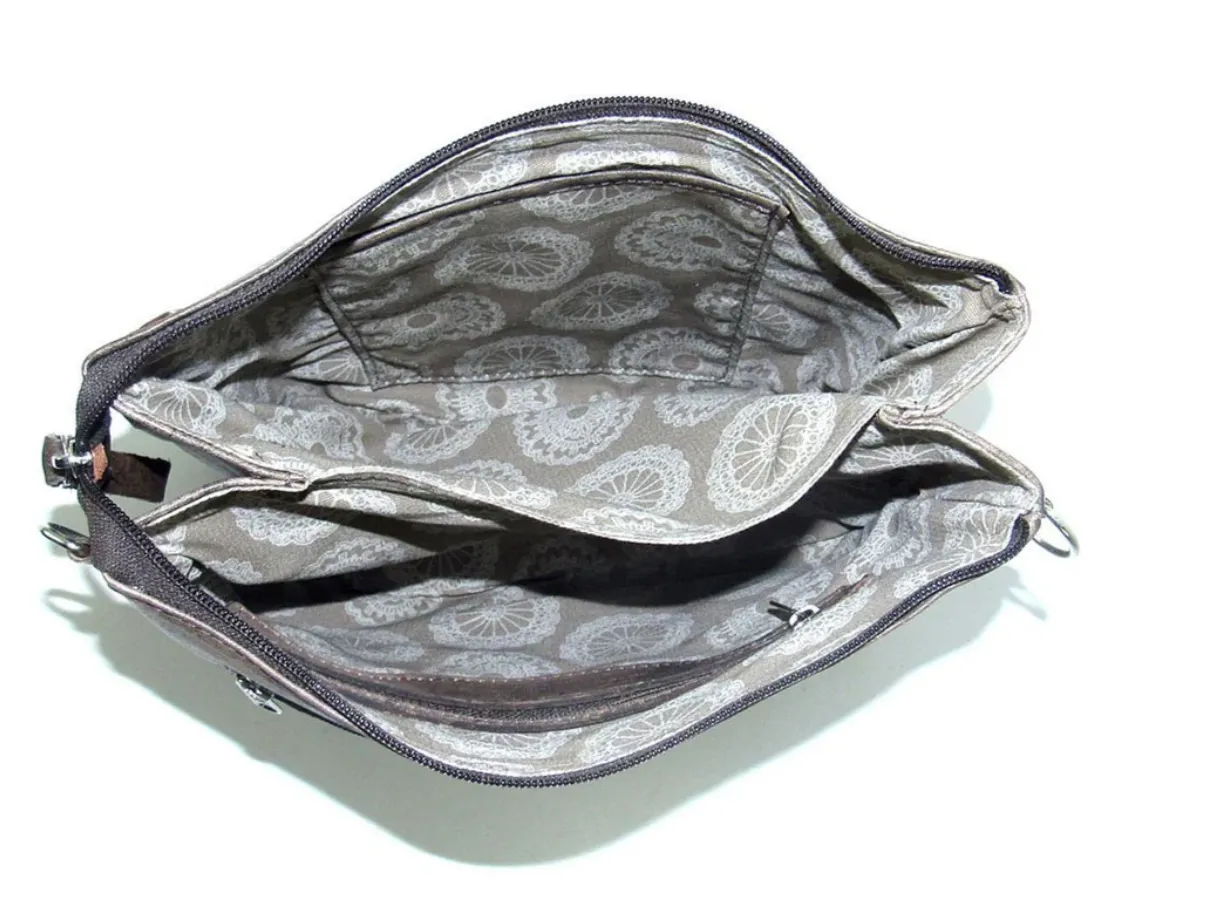 American West Handbag Lariats & Lace Collection: Crossbody Multi-Compartment Bag