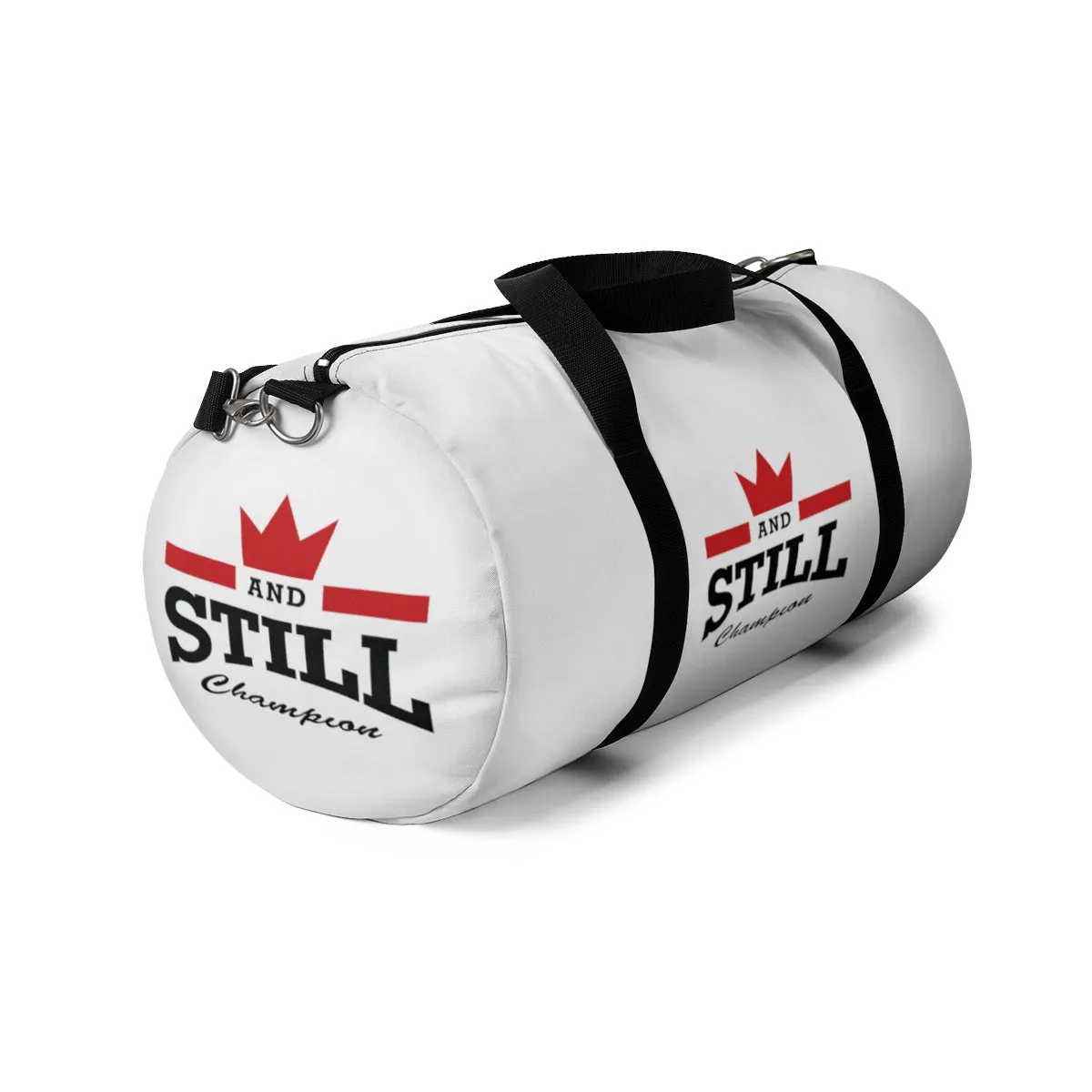 And Still Champion™ white duffle bag - large; 23" long