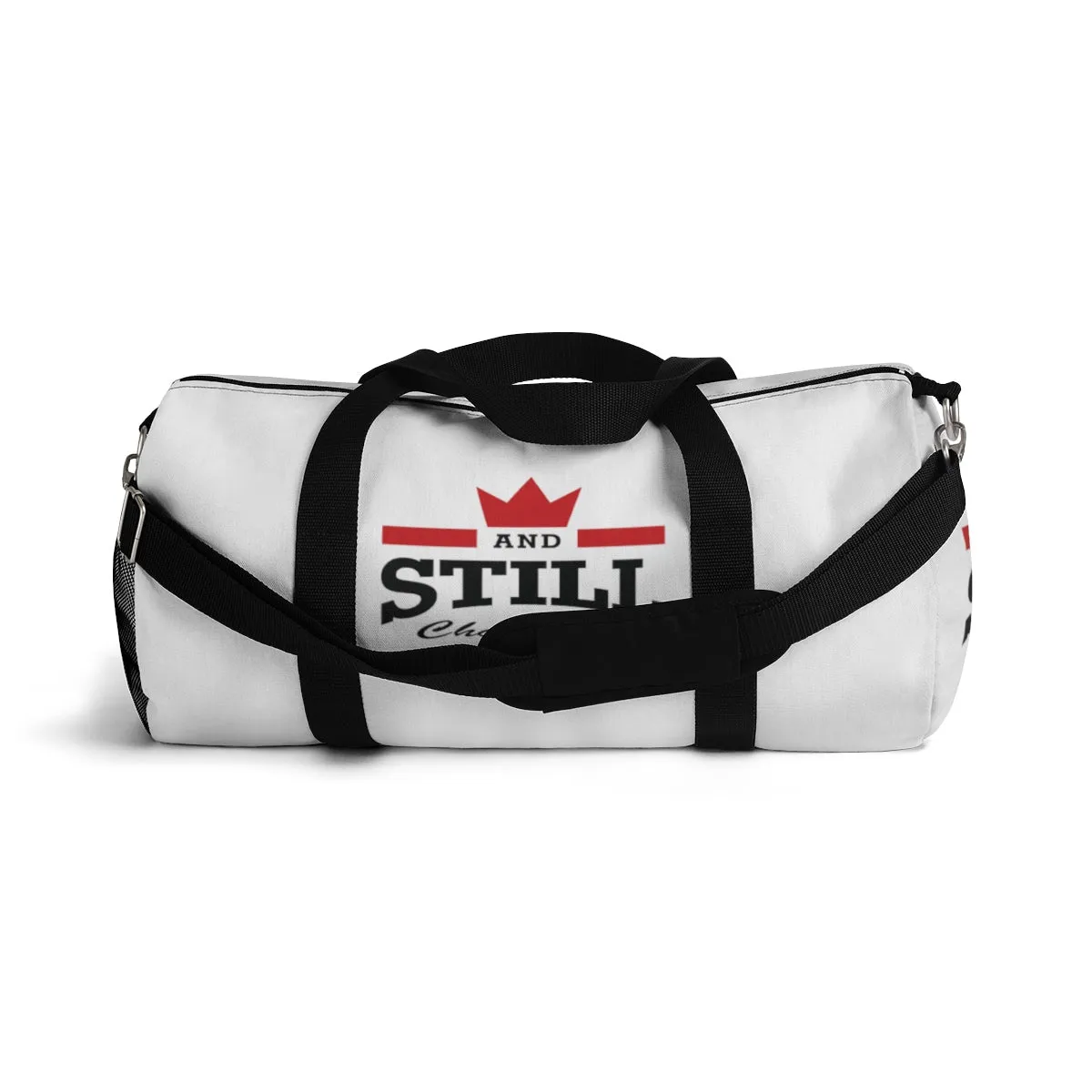 And Still Champion™ white duffle bag - large; 23" long