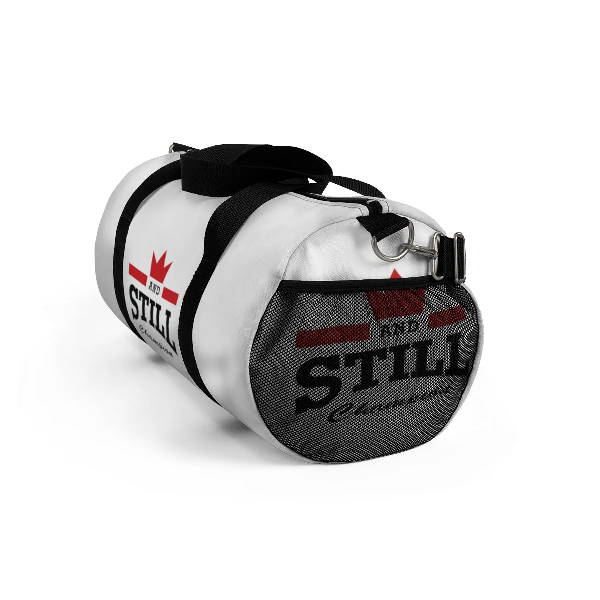 And Still Champion™ white duffle bag - large; 23" long
