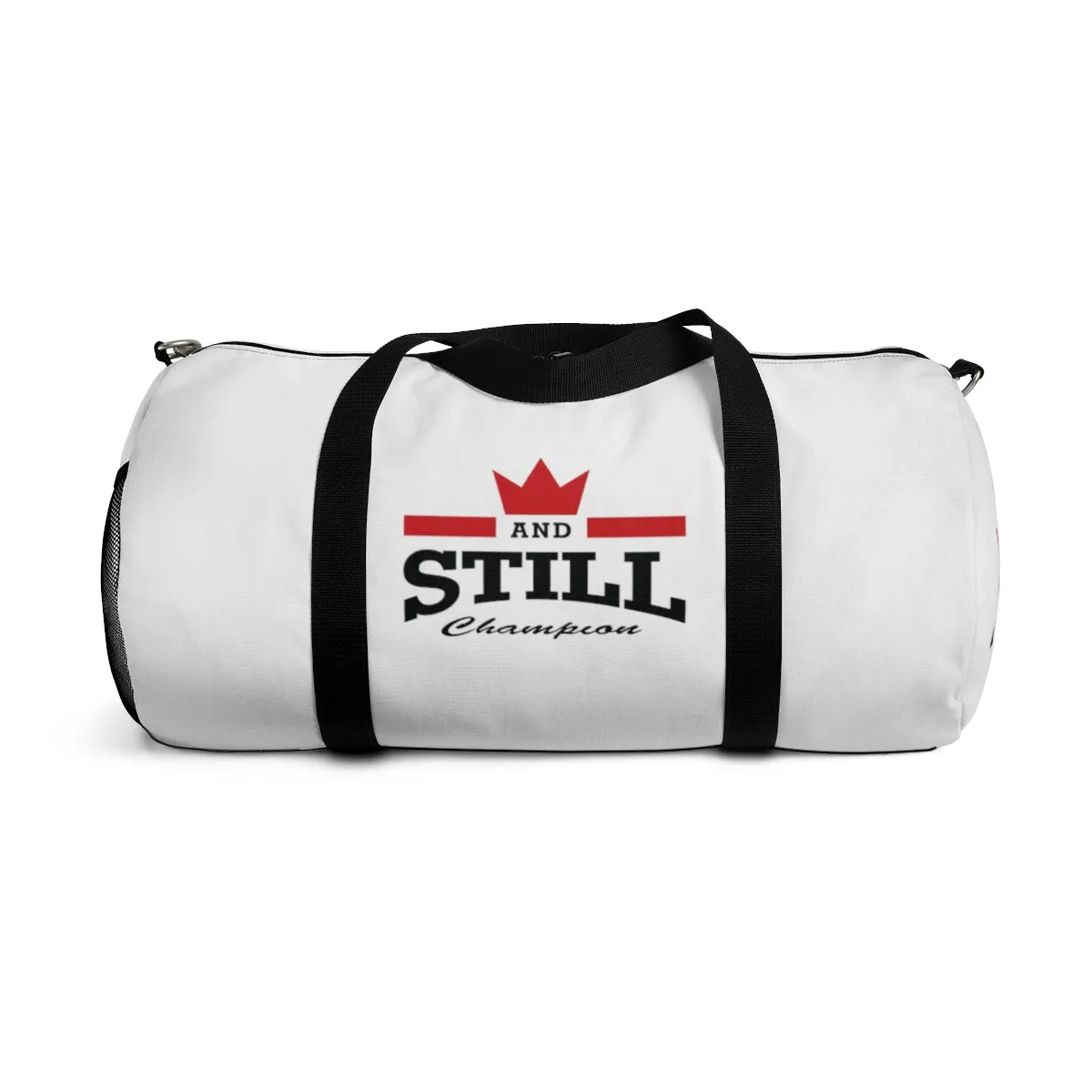 And Still Champion™ white duffle bag - large; 23" long