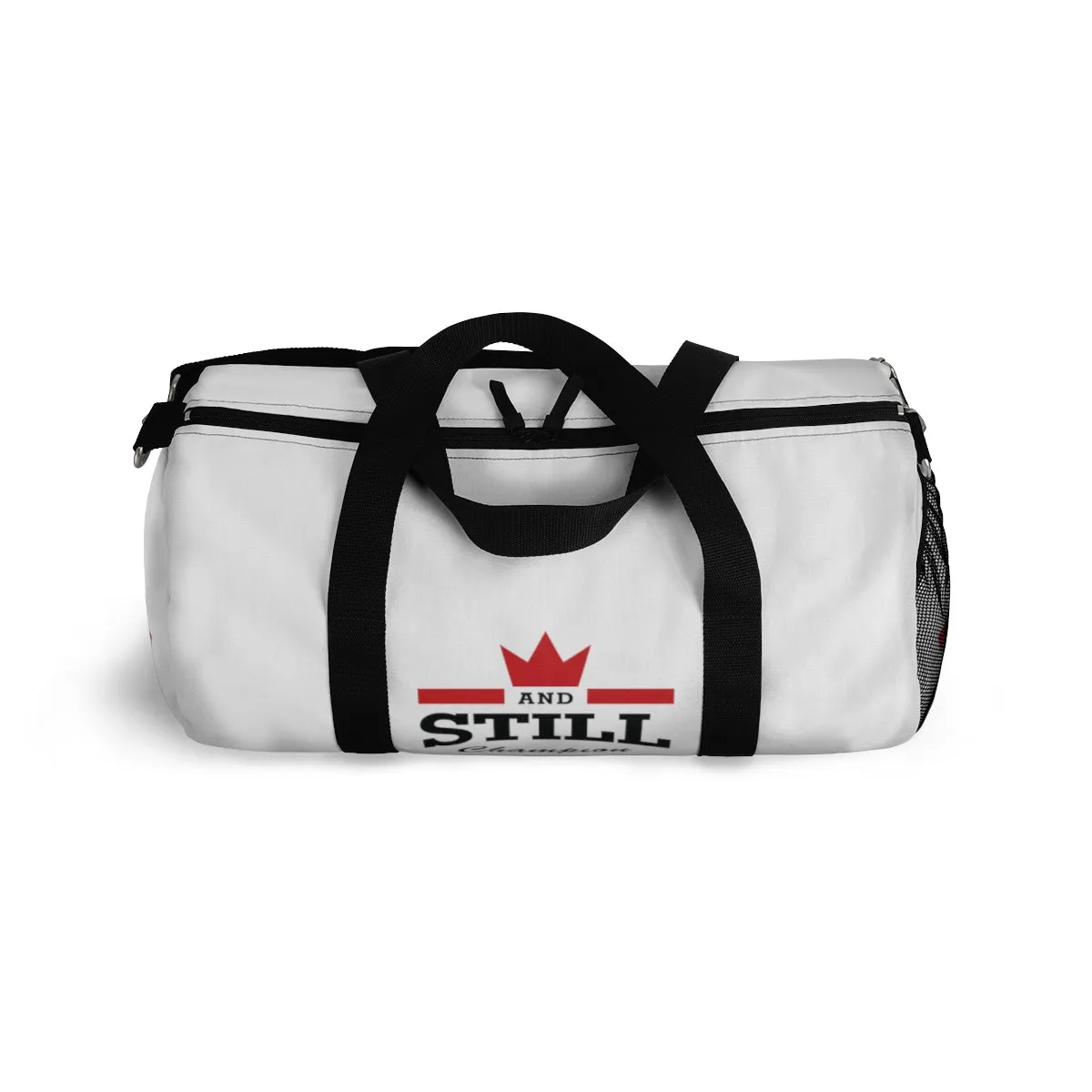 And Still Champion™ white duffle bag - large; 23" long