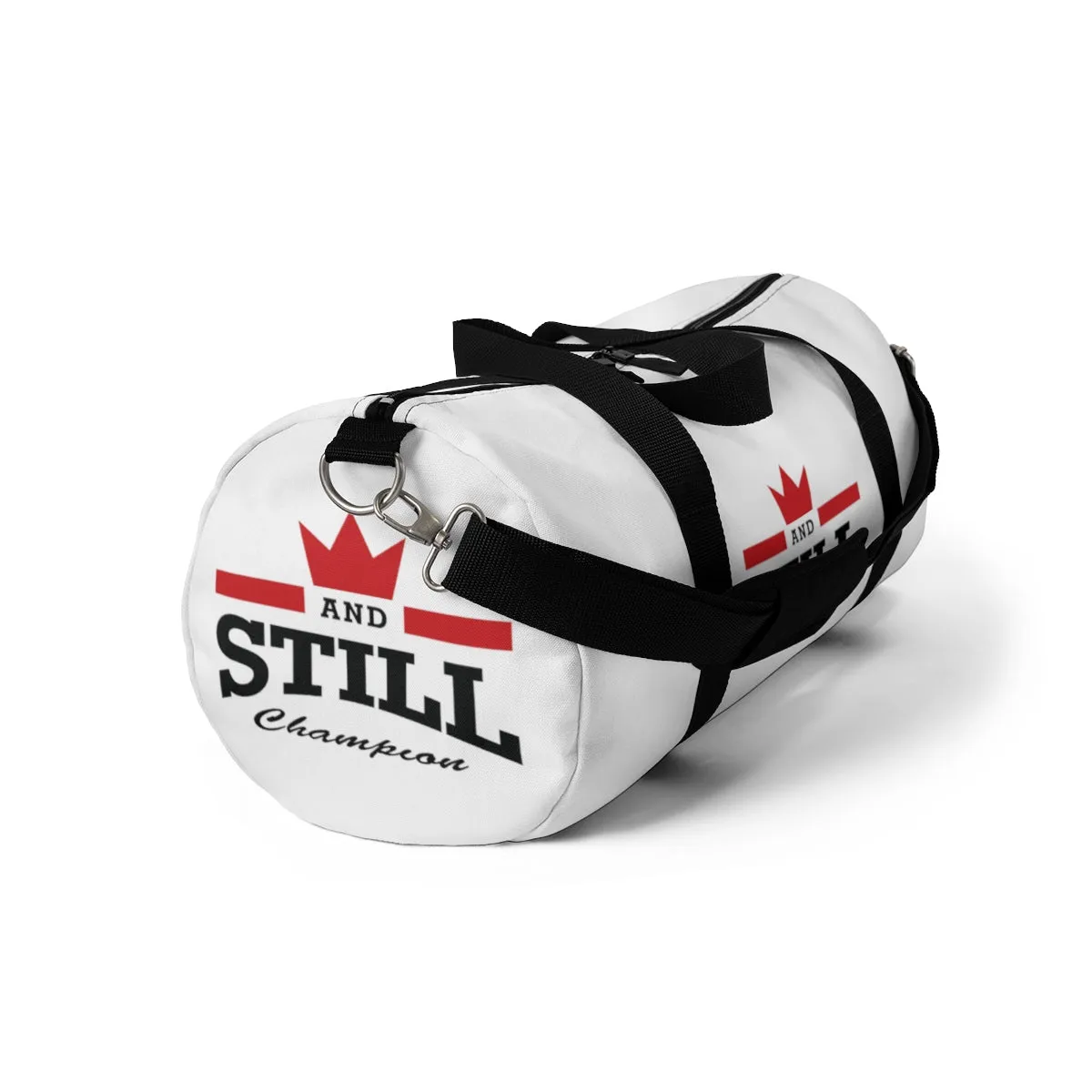 And Still Champion™ white duffle bag - large; 23" long
