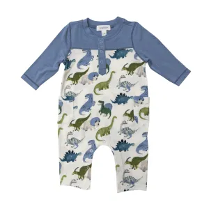 Angel Dear Painterly Dino Romper with Pockets