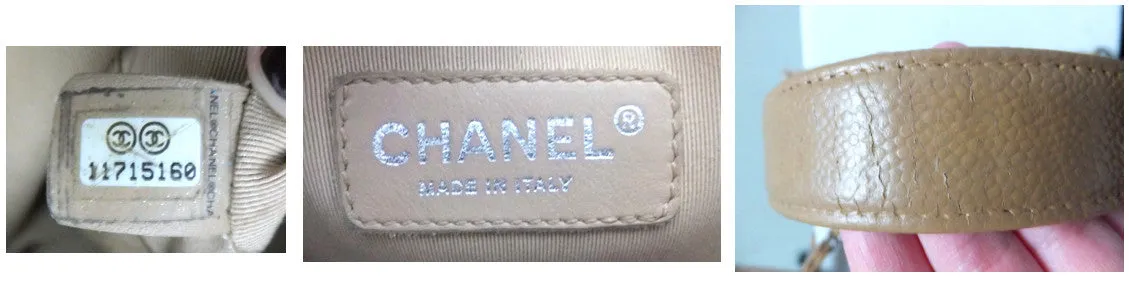 Authentic Chanel Caviar Tan Grand Shopper Tote (GST)