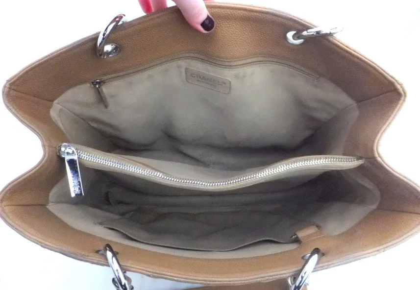 Authentic Chanel Caviar Tan Grand Shopper Tote (GST)