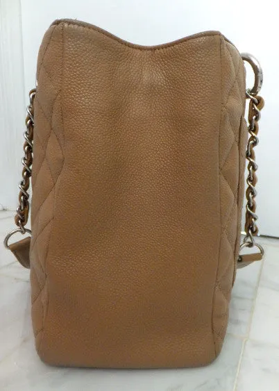 Authentic Chanel Caviar Tan Grand Shopper Tote (GST)