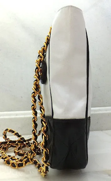 Authentic Chanel Vintage Black & White Tote