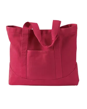 Authentic Pigment Pigment-Dyed Large Canvas Tote | Poppy