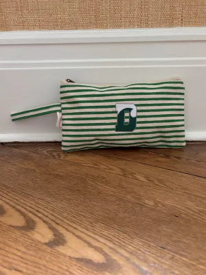 Bag - CB Station Stripes Clutch - Green/White
