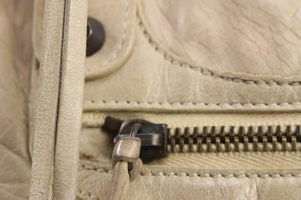Balenciaga Beige Leather Sunday Tote with Mirror 78ba39s