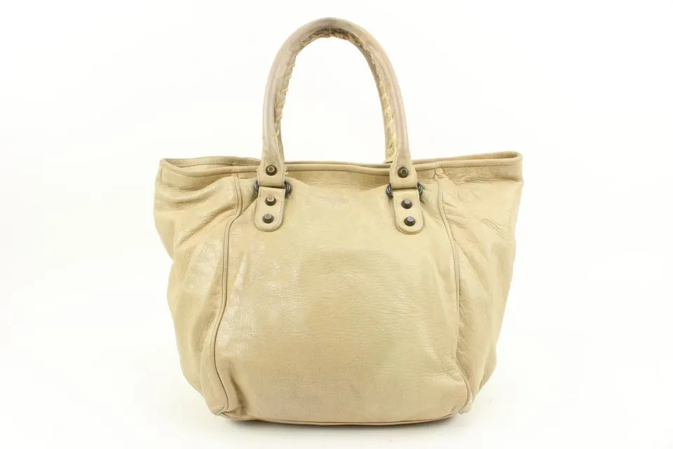 Balenciaga Beige Leather Sunday Tote with Mirror 78ba39s