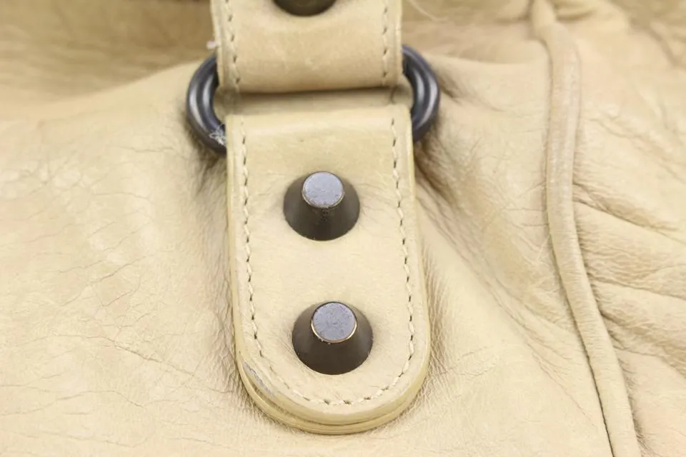 Balenciaga Beige Leather Sunday Tote with Mirror 78ba39s