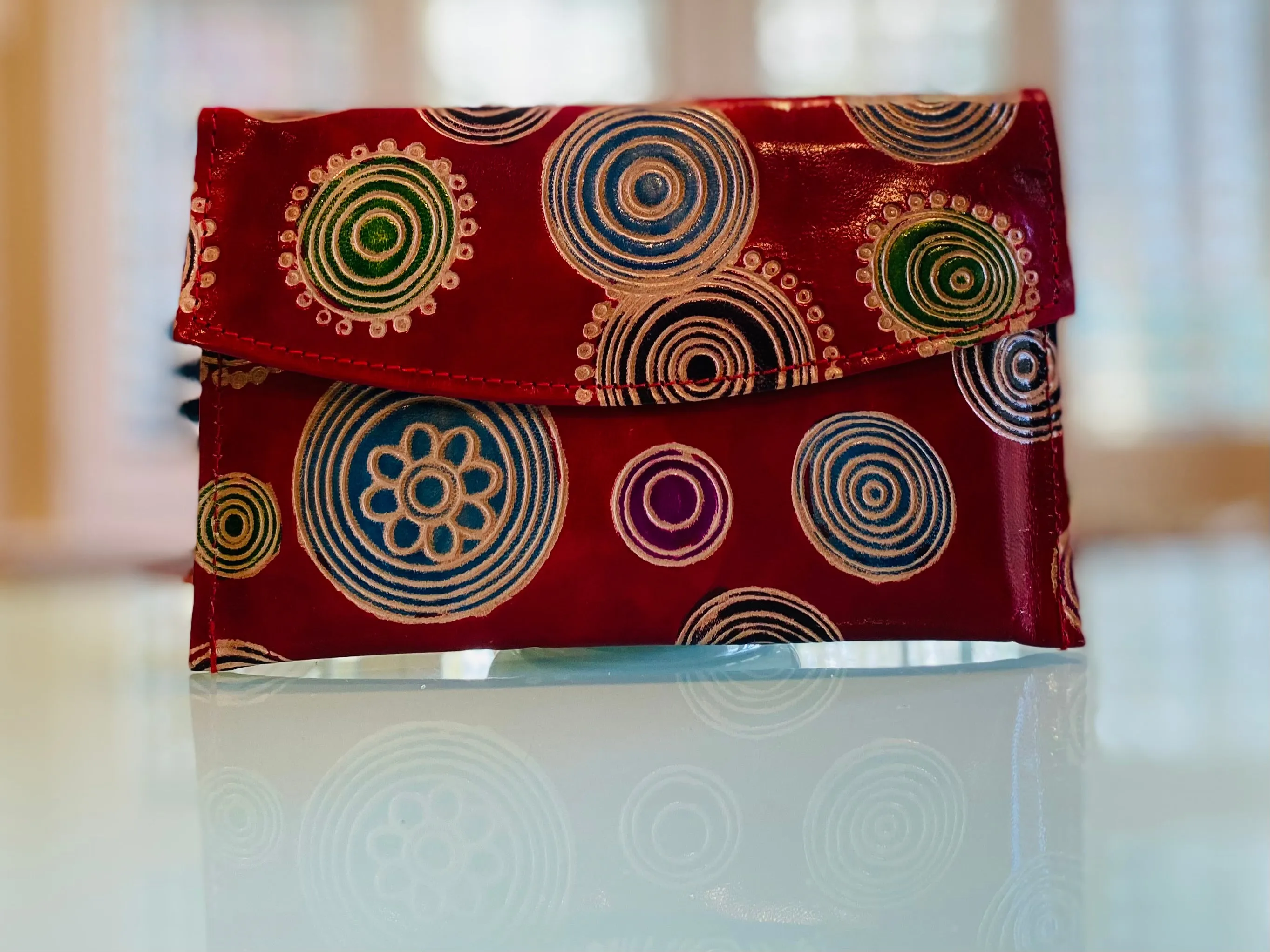 BEADED EVENING PURSE WITH STRAP AND ZIPPER - 12" WITH STRAP/ SB001