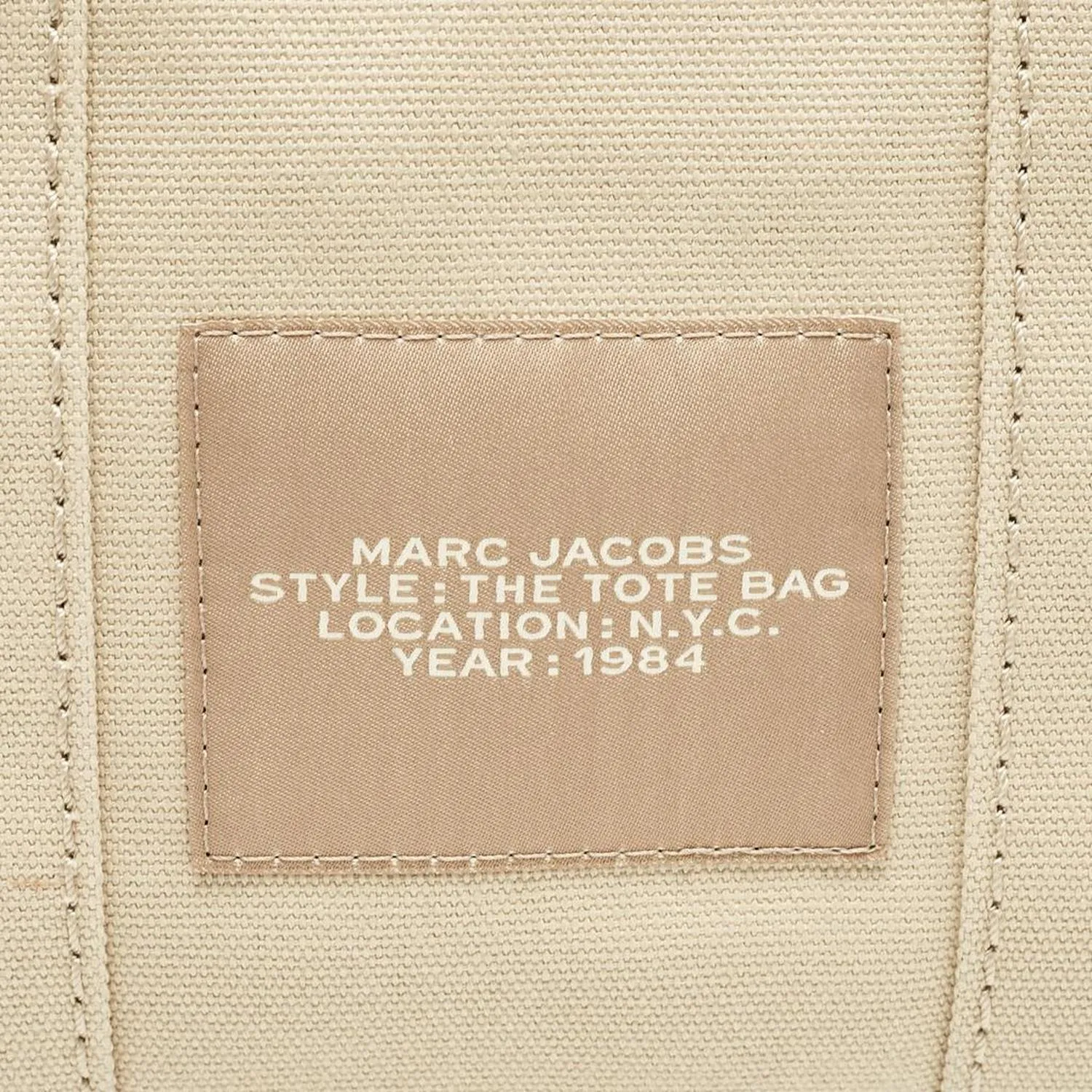 Beige/light Green Canvas Small The Tote Bag