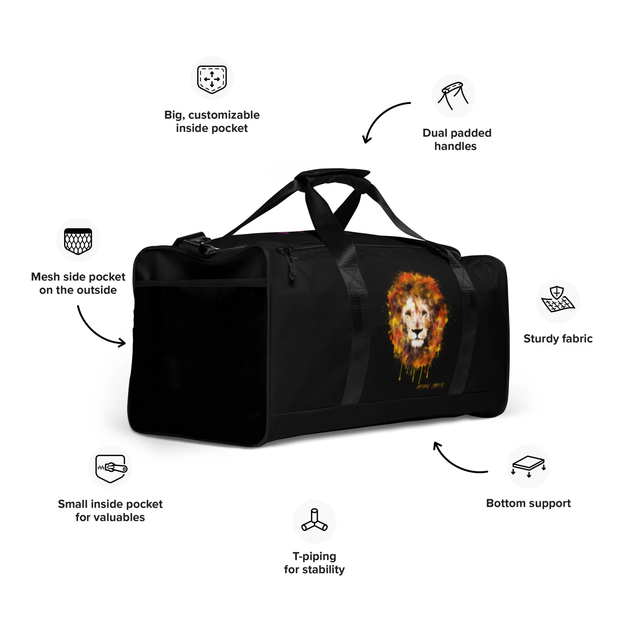 Black Duffle Bag - OG Hippie Chick