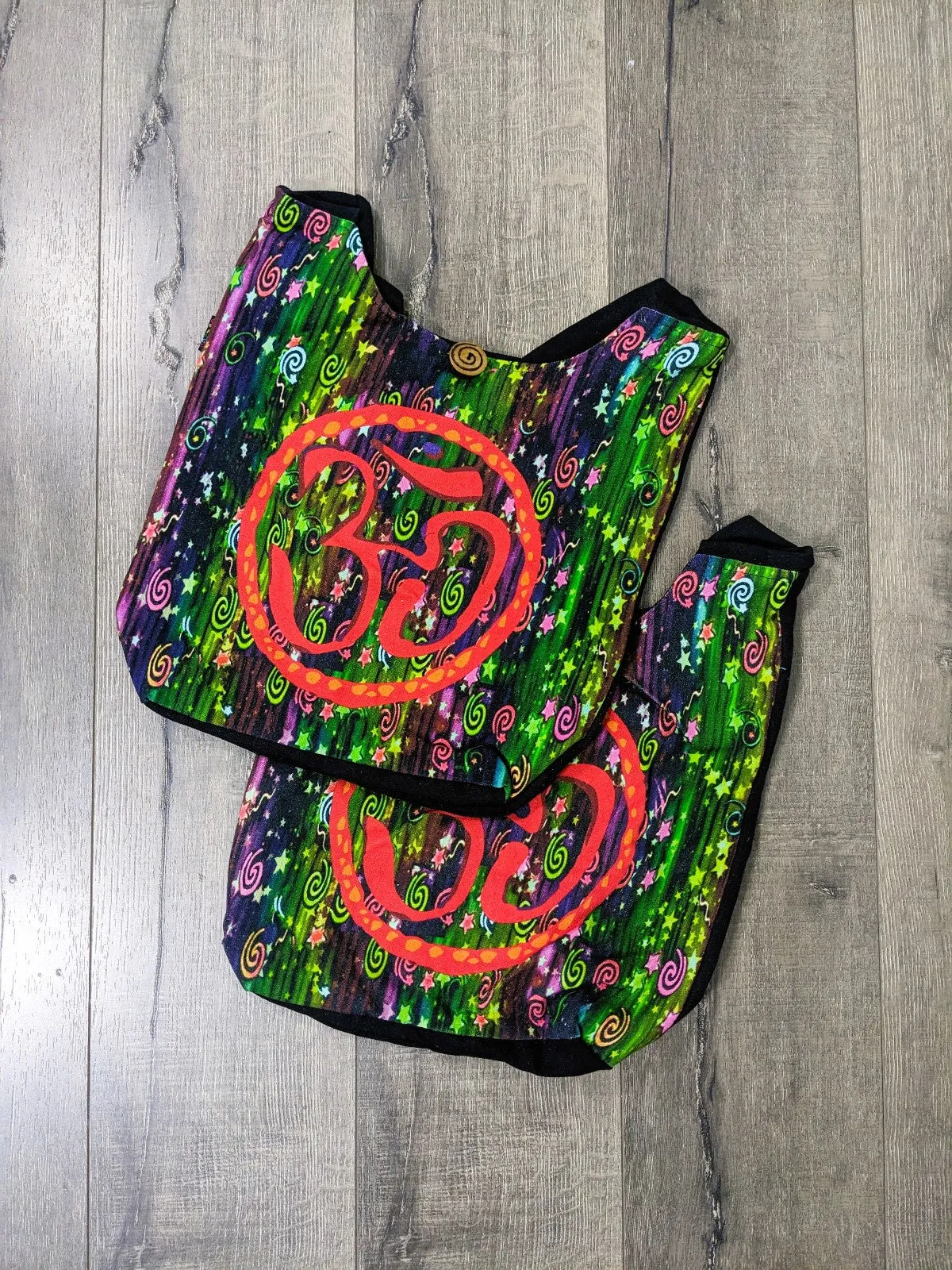 Black Shoulder Bag With Ohm