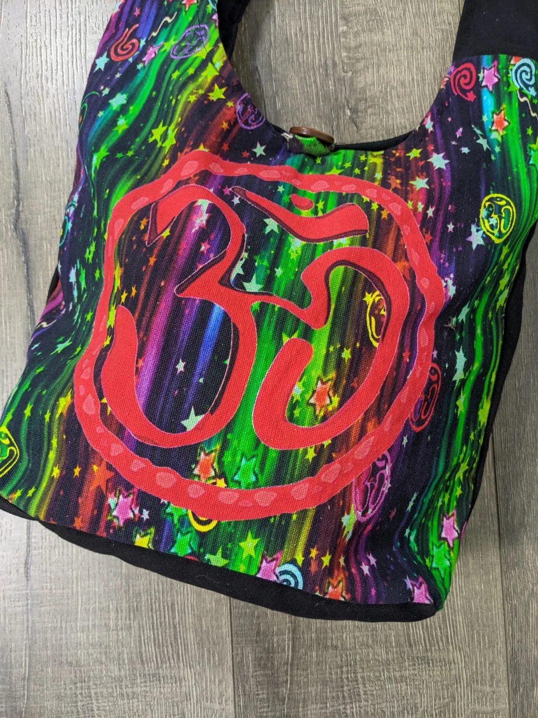 Black Shoulder Bag With Ohm
