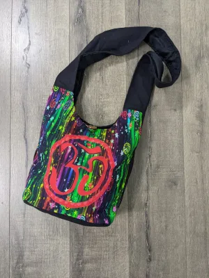 Black Shoulder Bag With Ohm