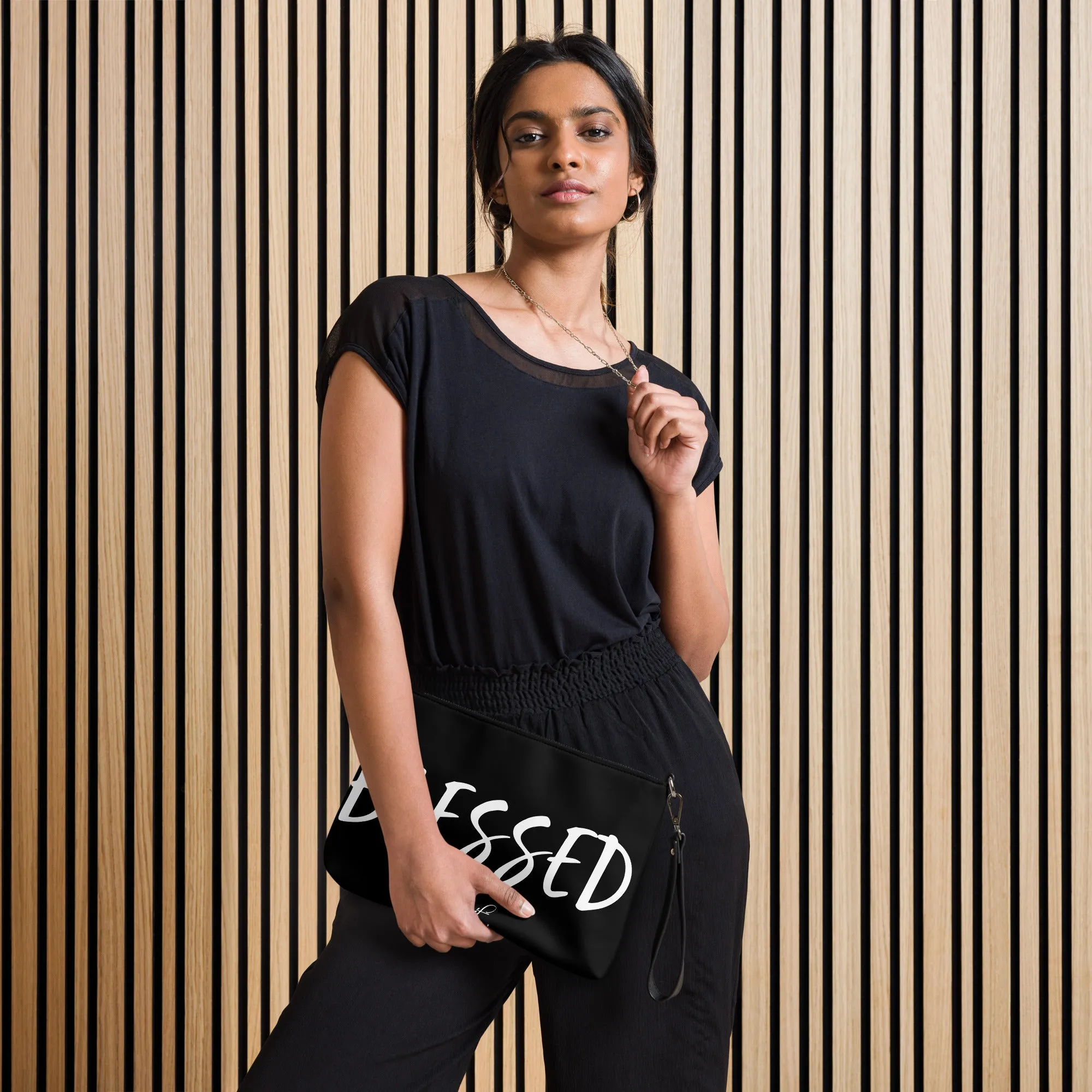 BLESSED BY XCLUSIF POETIX BLACK & WHITE Crossbody bag