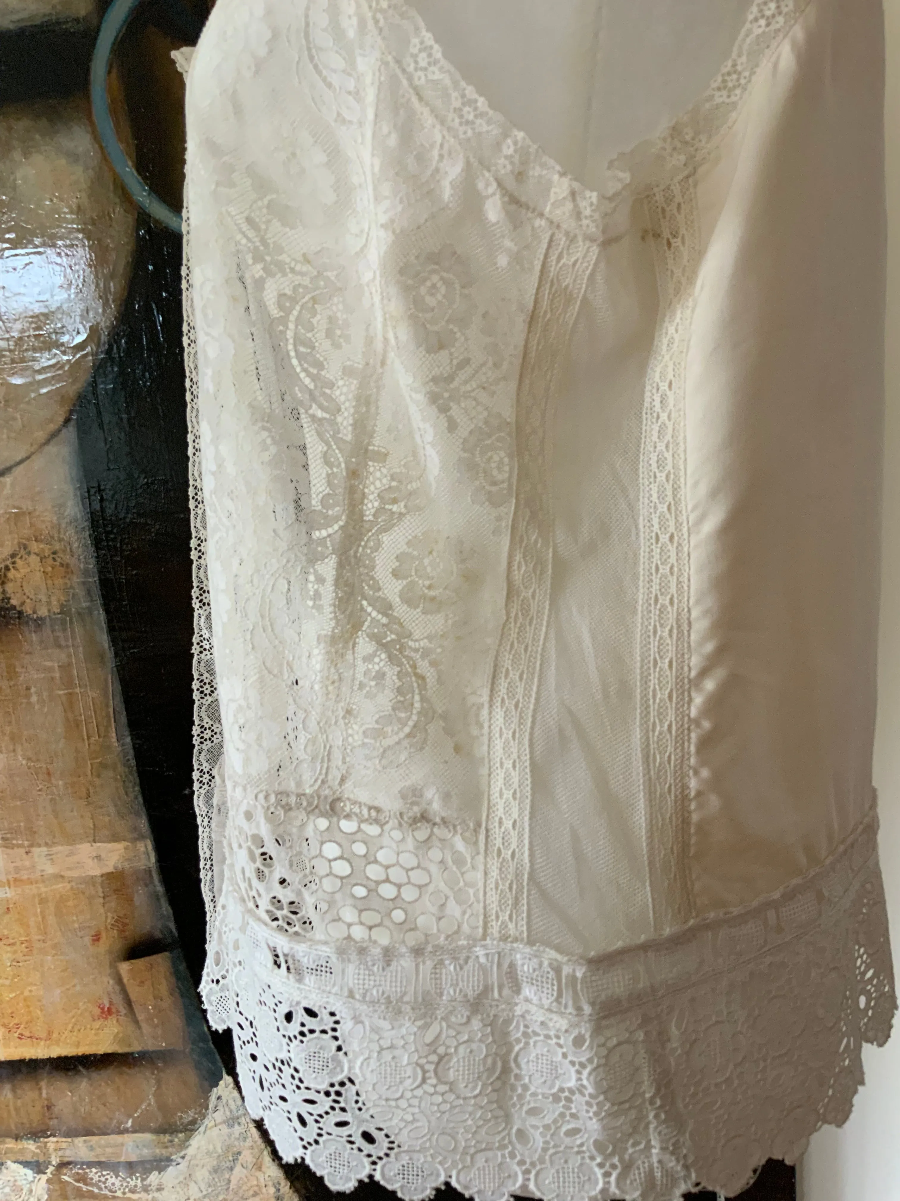 Blouse made with Antique Lace Fabric - Y2K - E1