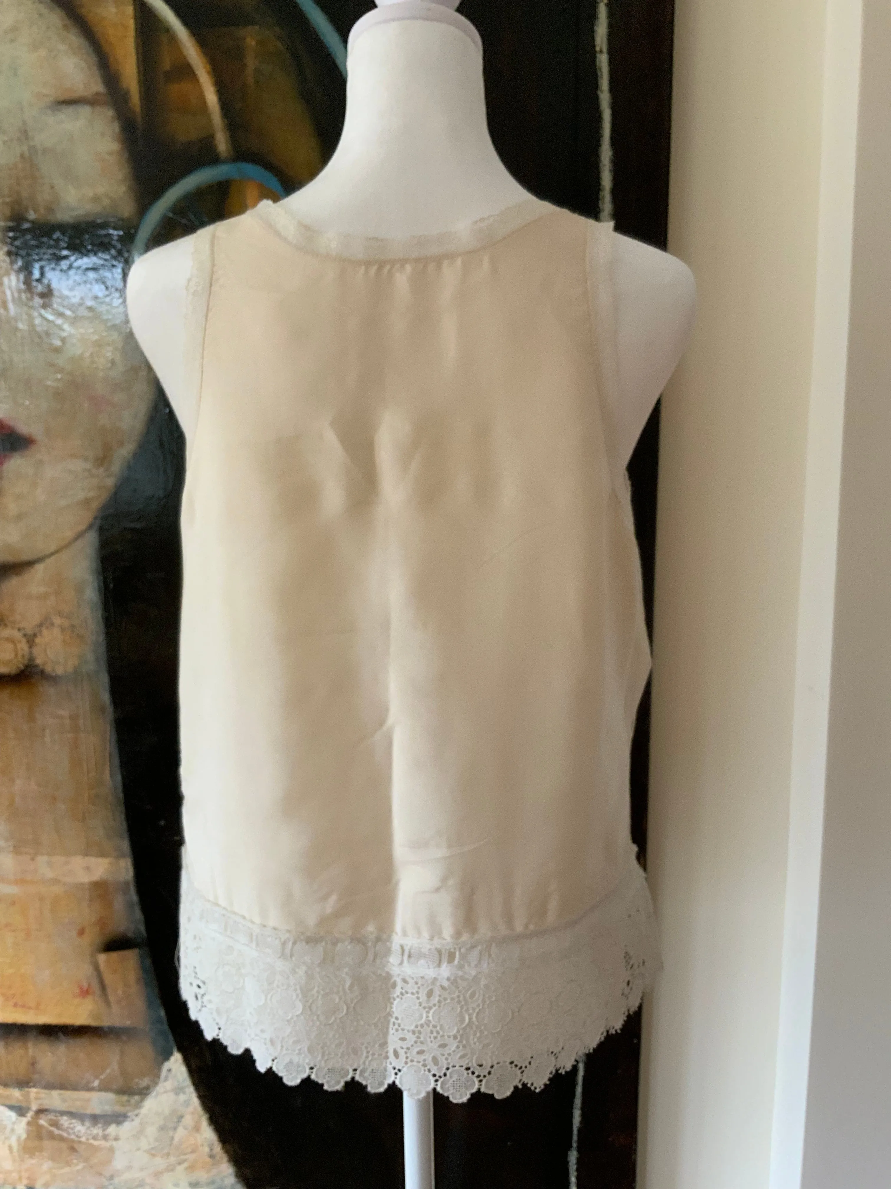 Blouse made with Antique Lace Fabric - Y2K - E1