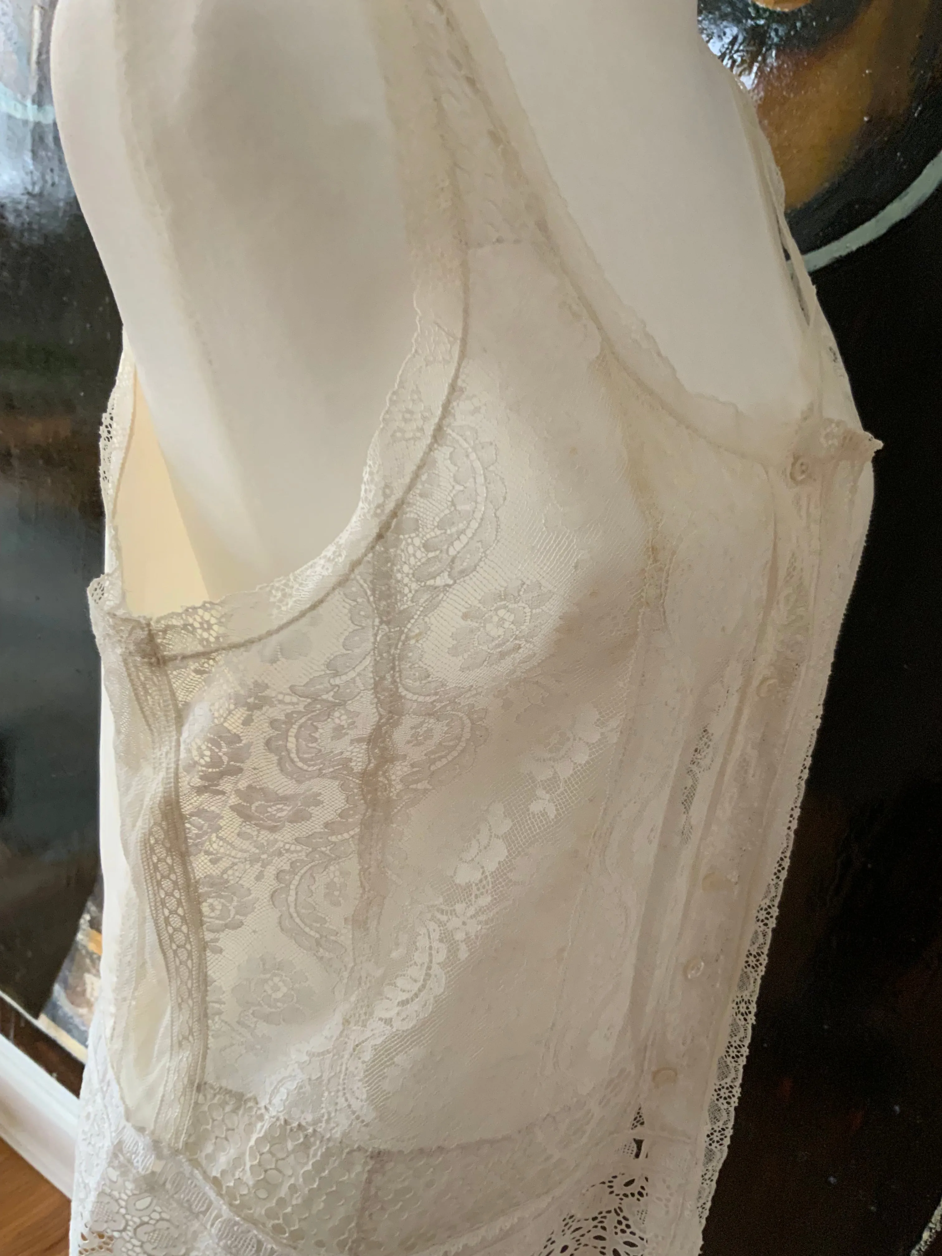 Blouse made with Antique Lace Fabric - Y2K - E1