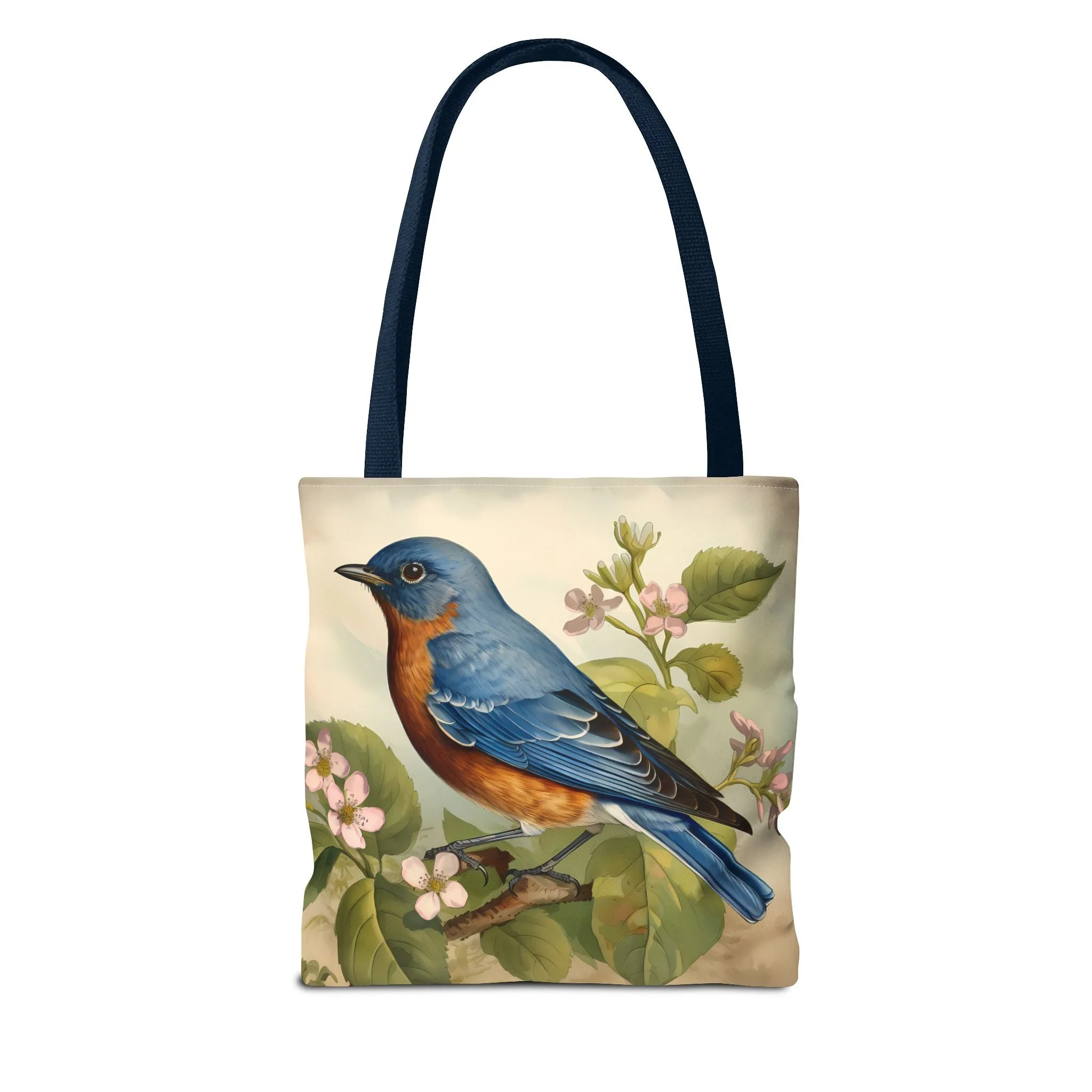 Bluebird Botanical Tote Bag - Enjoy Nature's Elegance on the Go! Available in 3 sizes.
