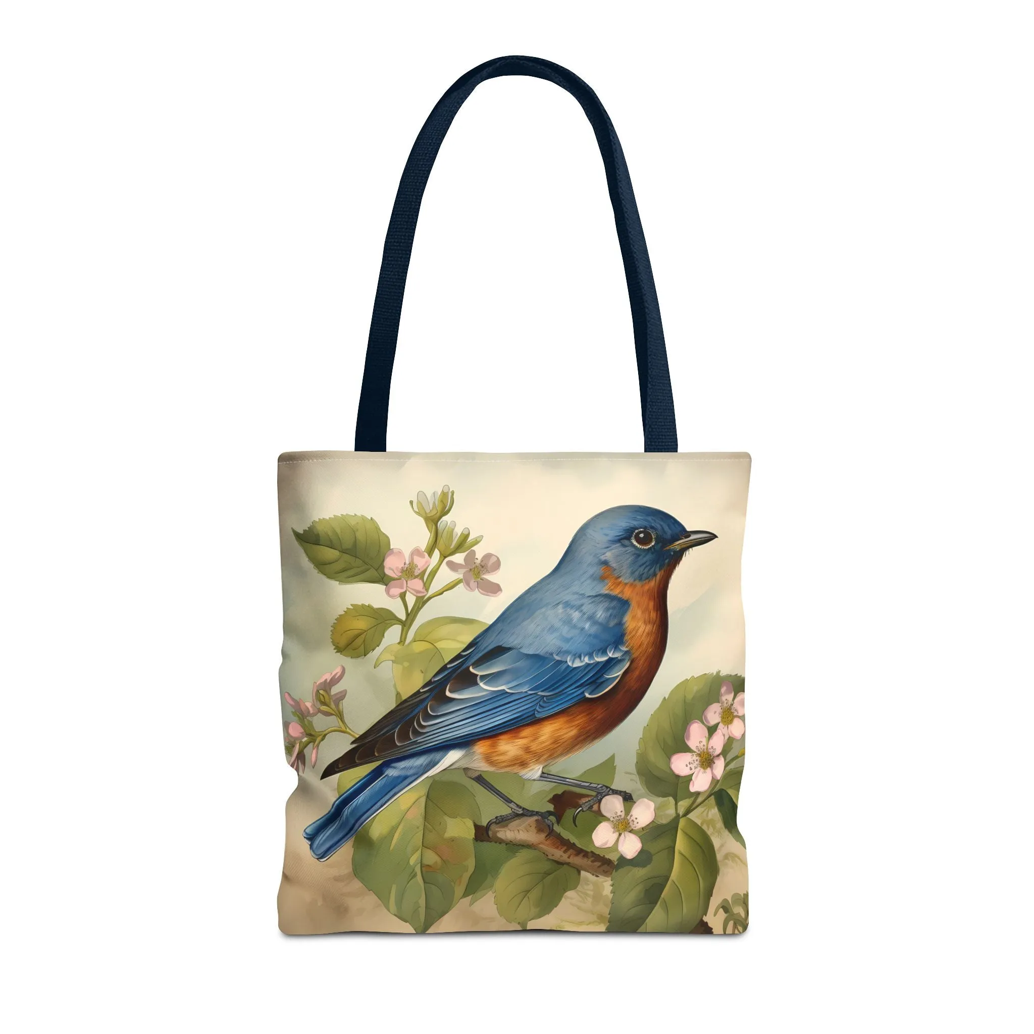 Bluebird Botanical Tote Bag - Enjoy Nature's Elegance on the Go! Available in 3 sizes.