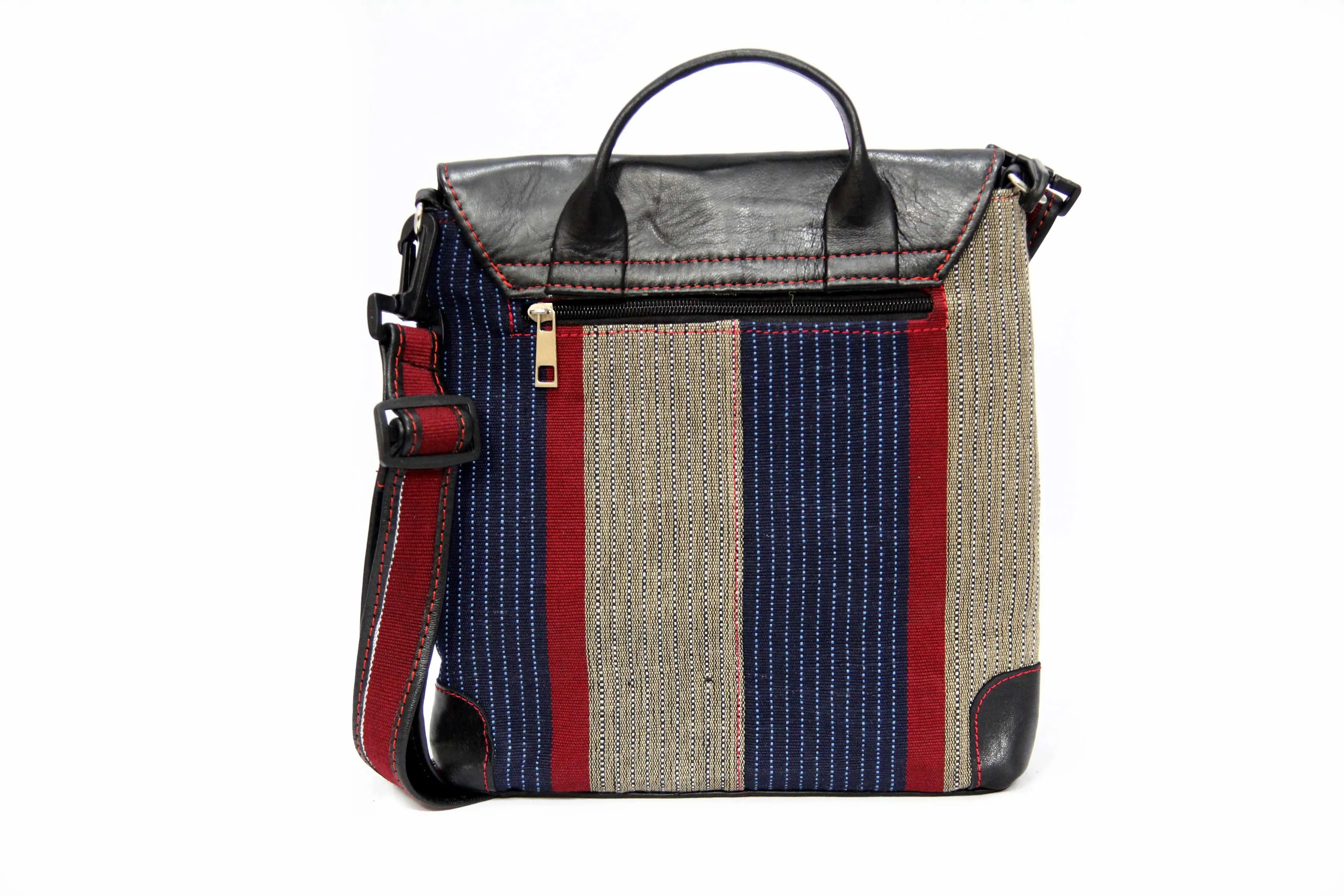 Bluegray Crossbody Aso Oke Bag