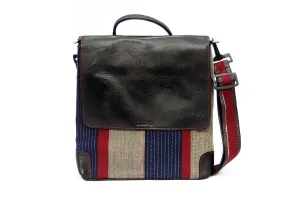 Bluegray Crossbody Aso Oke Bag
