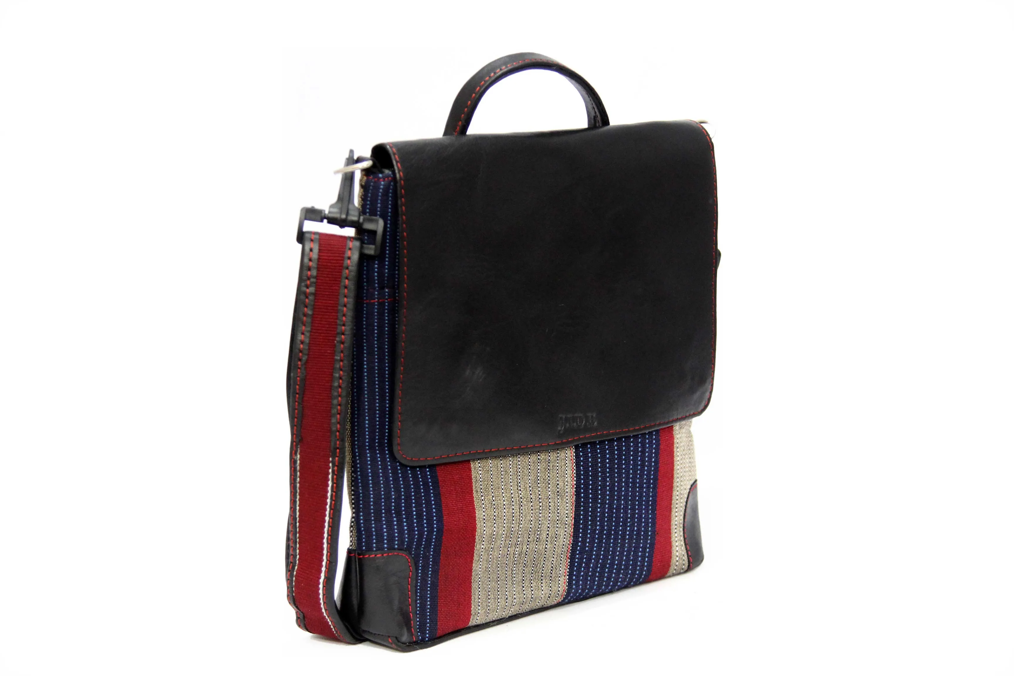 Bluegray Crossbody Aso Oke Bag