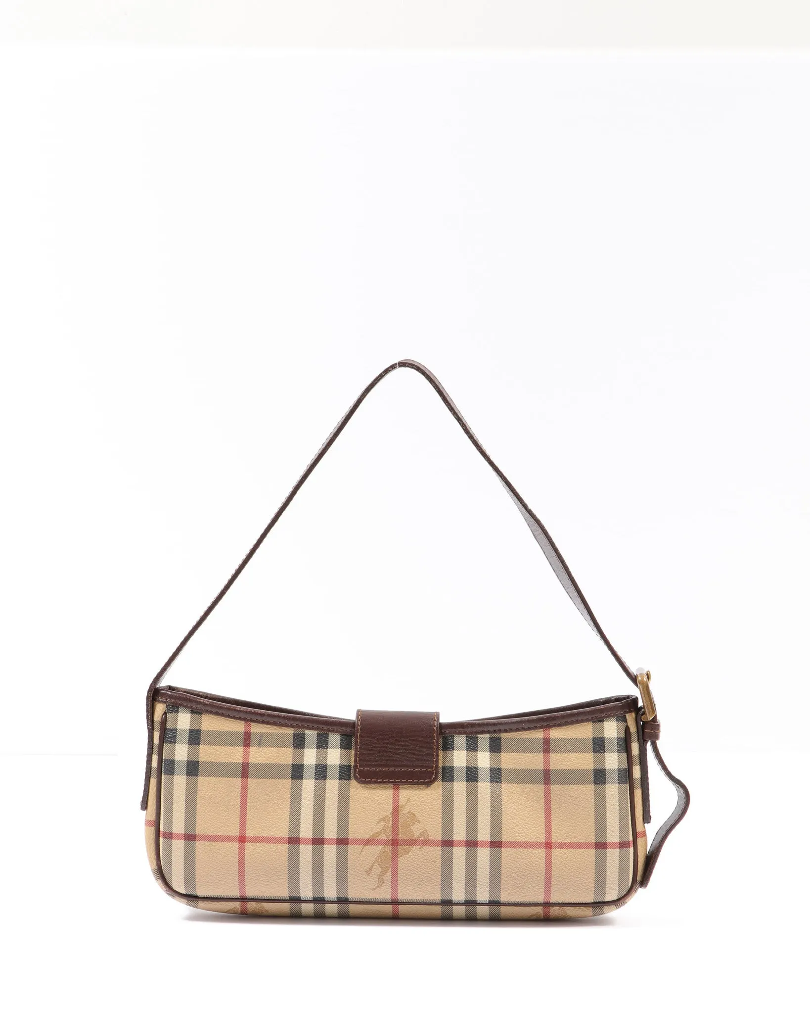 Burberry Beige Vintage Nova Check Canvas Shoulder Bag