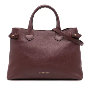 Burberry Medium Leather and House Check Banner Satchel